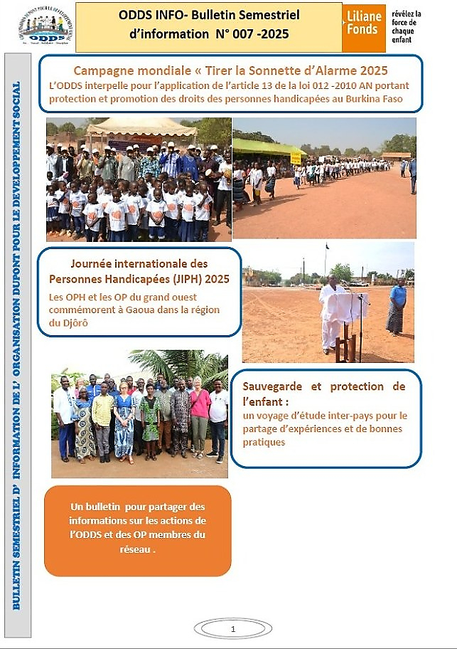 La une du Bulletin n&deg;007 de l'ODDS